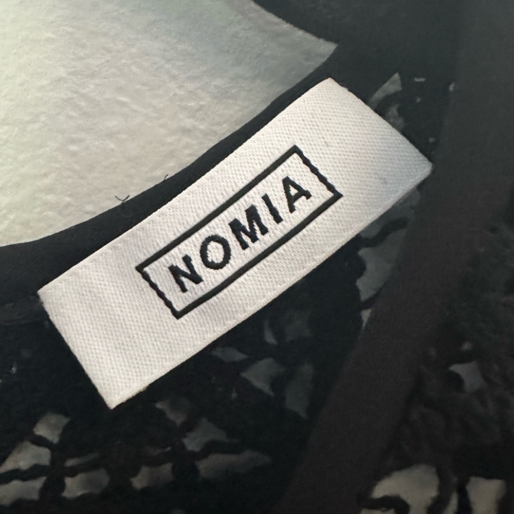 Nomia Elegant Black Crochet Mini Dress - Picture 2 of 4
